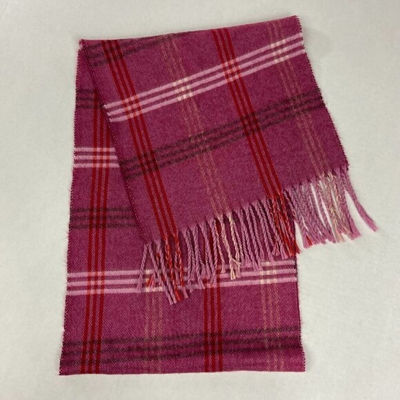 Cejon Italian pink plaid scarf - Picture 1 of 7